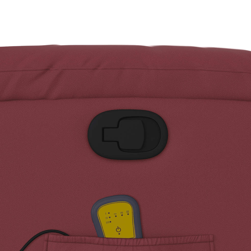 massagestol kunstlæder vinrød