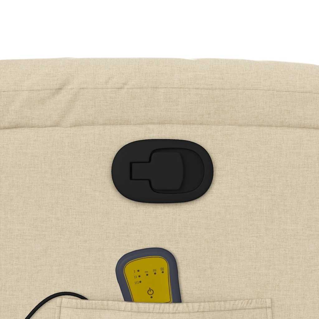 massagestol stof cremefarvet