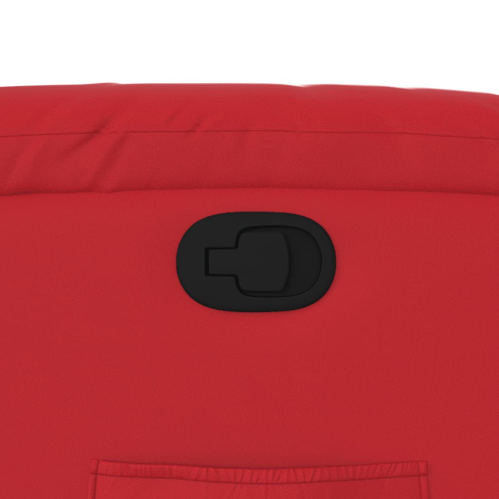 lænestol kunstlæder rød