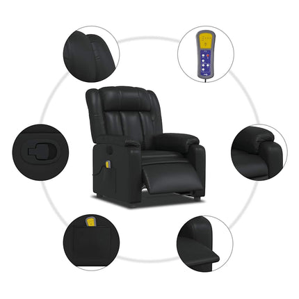 massagestol kunstlæder sort