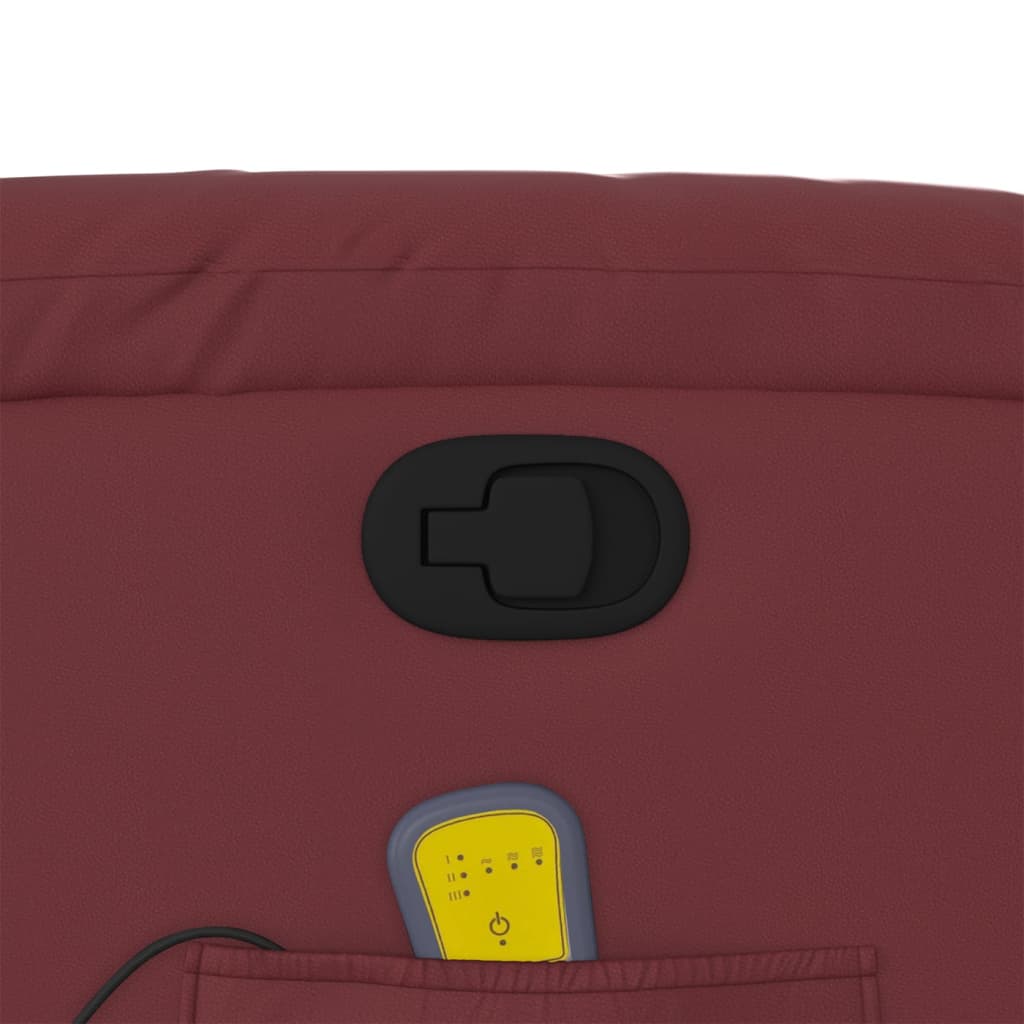 massagestol kunstlæder vinrød