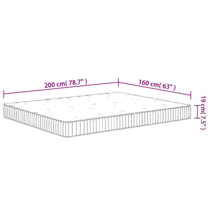 springmadras med pocketfjedre 160x200 cm medium fast