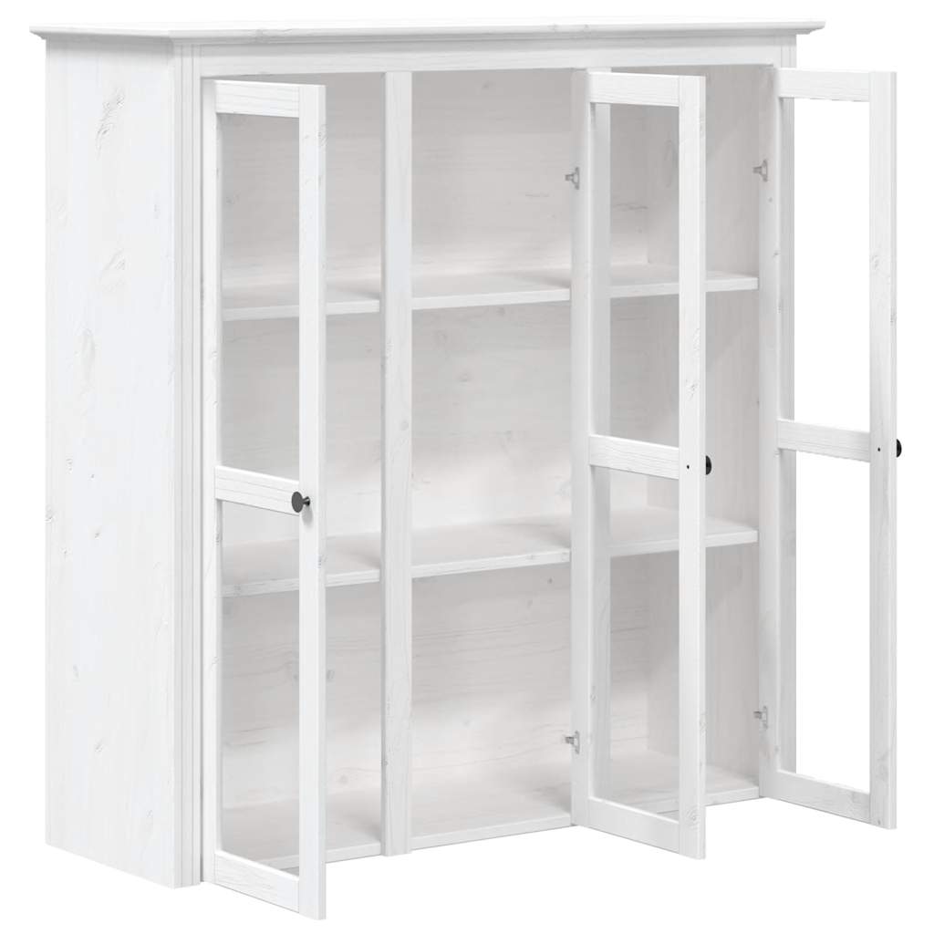 skænk BODO 115,5x43x200,5 cm massivt fyrretræ hvid