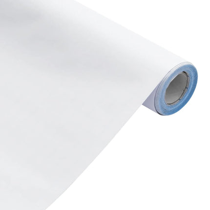 selvklæbende folie til møbler 90x500 cm PVC mat hvid