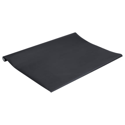 selvklæbende folie til møbler 90x500 cm PVC mat sort