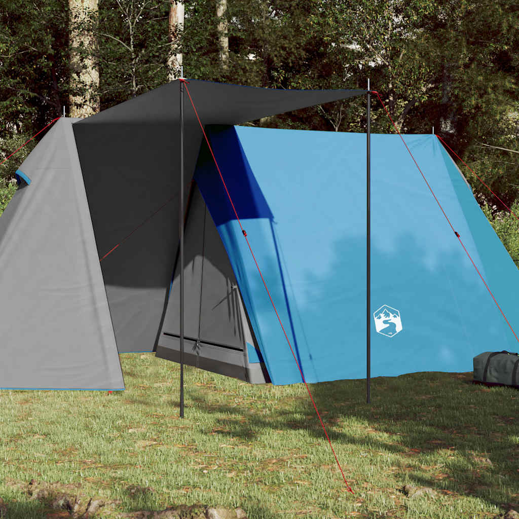 3-personers campingtelt - vandafvisende A-stel, blå