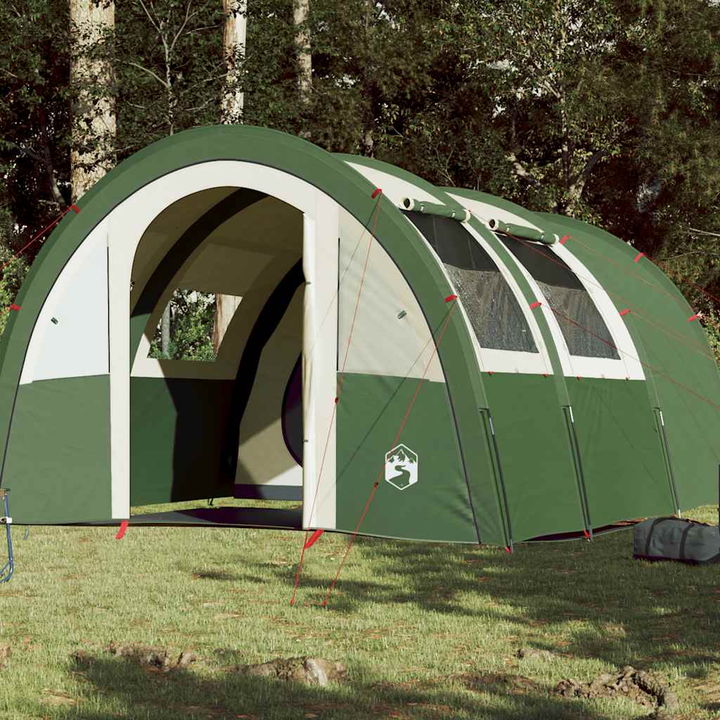 4-personers tunneltelt - vandafvisende campingtelt, grøn
