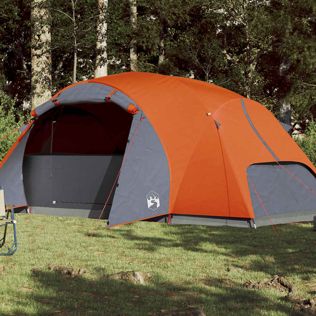 8-personers familietelt - vandafvisende campingtelt, orange