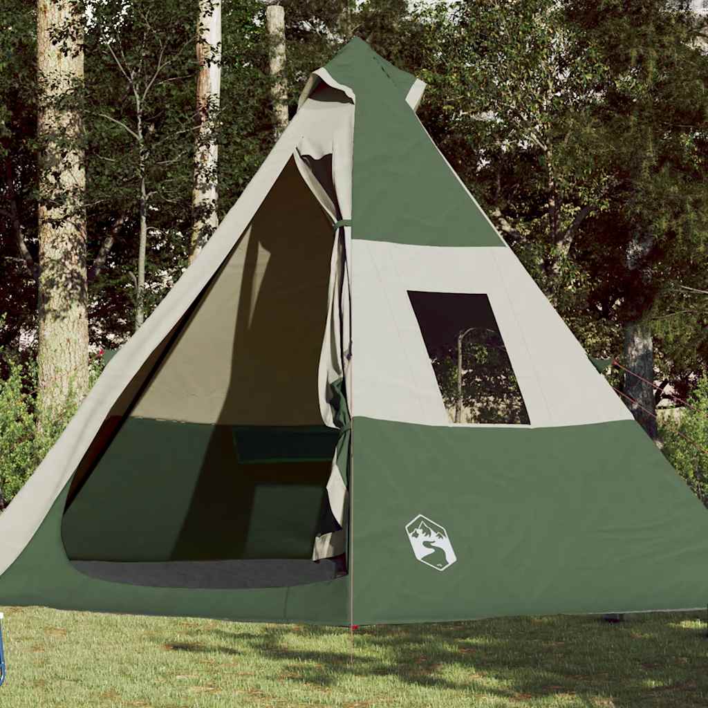 7-personers tipi campingtelt - vandafvisende, grøn