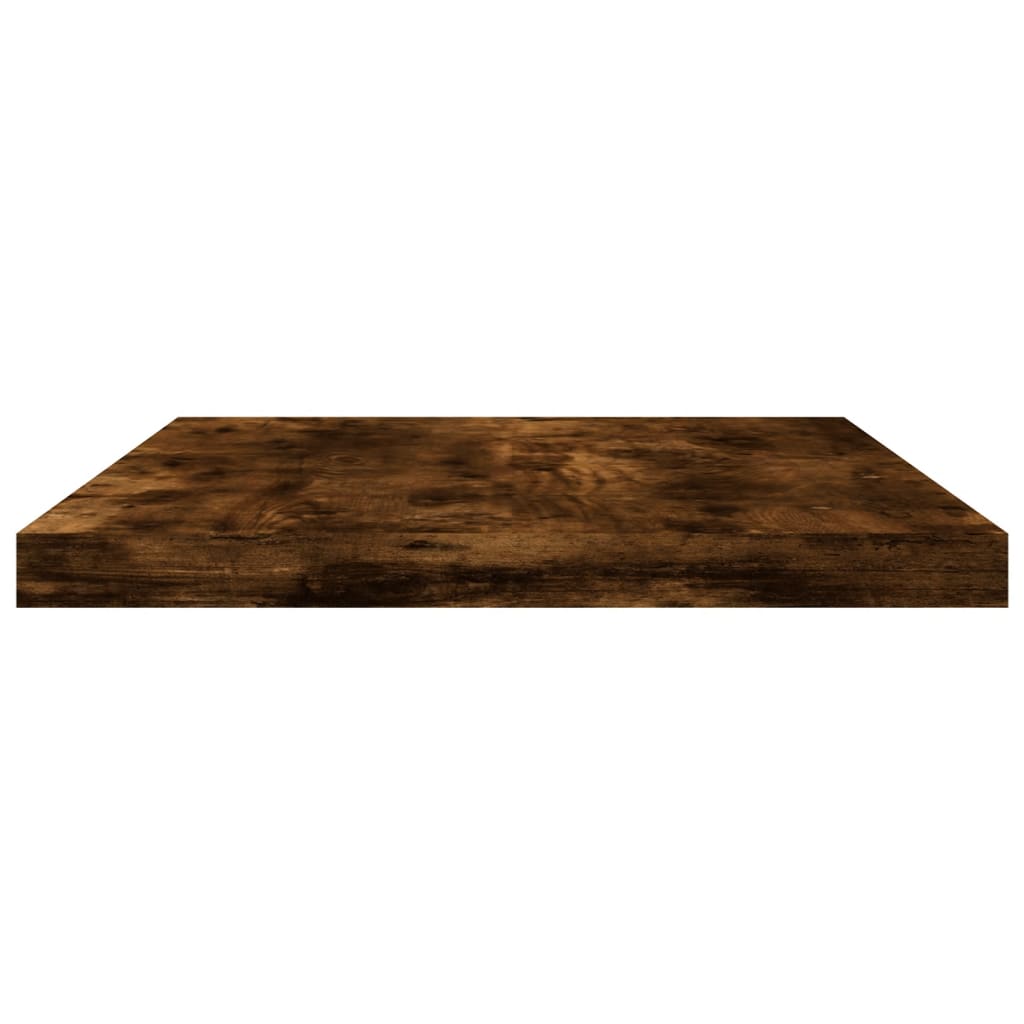 væghylder 4 stk. 40x20x1,5 cm konstrueret træ røget egetræ