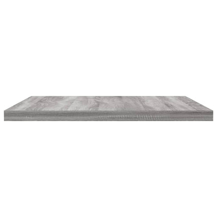væghylder 4 stk. 40x30x1,5 cm konstrueret træ grå sonoma-eg