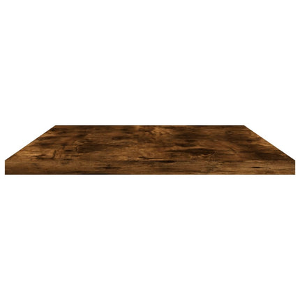 væghylder 4 stk. 60x20x1,5 cm konstrueret træ røget egetræ