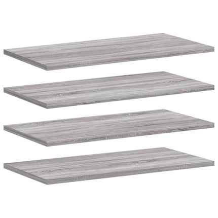væghylder 4 stk. 60x20x1,5 cm konstrueret træ grå sonoma-eg