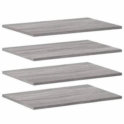 væghylder 4 stk. 60x40x1,5 cm konstrueret træ grå sonoma-eg