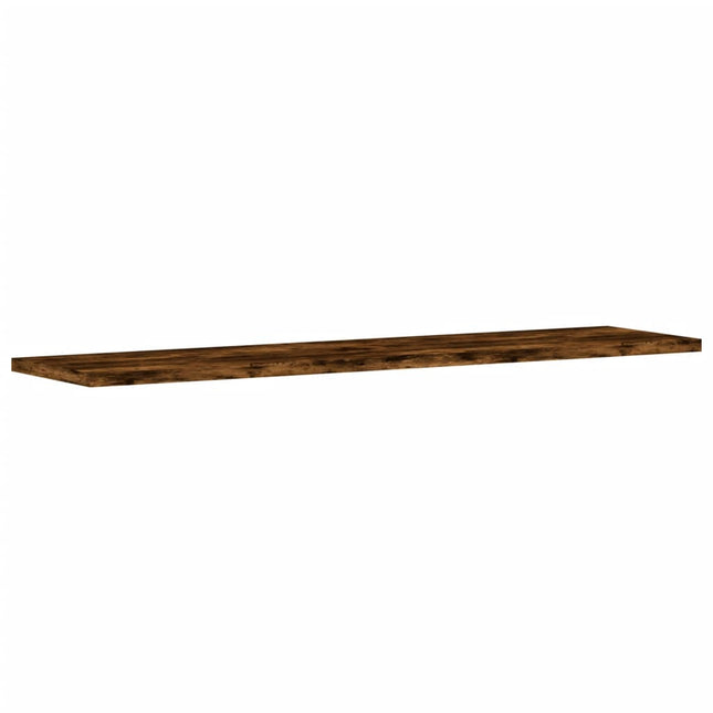 væghylder 4 stk. 80x20x1,5 cm konstrueret træ røget egetræ