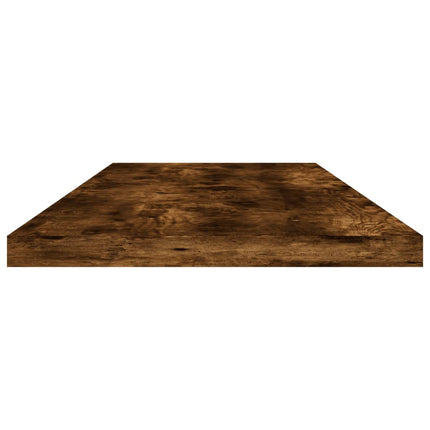 væghylder 4 stk. 80x20x1,5 cm konstrueret træ røget egetræ