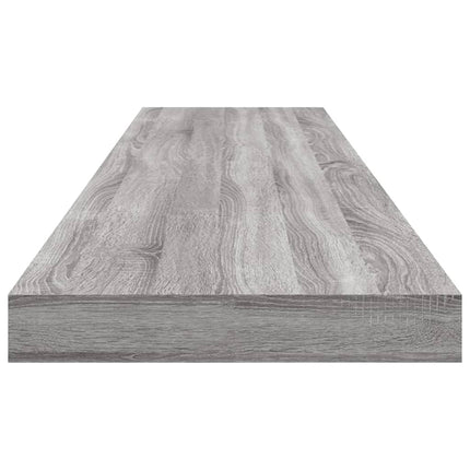 væghylder 4 stk. 8100x10x1,5 cm konstrueret træ grå sonoma-eg