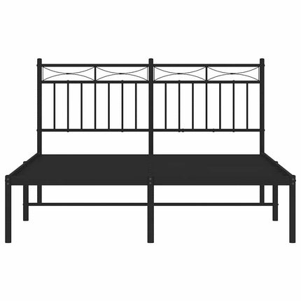 sengeramme med sengegavl 135x190 cm metal sort
