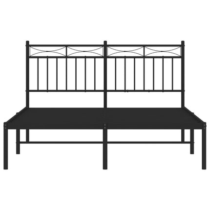 sengeramme med sengegavl 140x190 cm metal sort