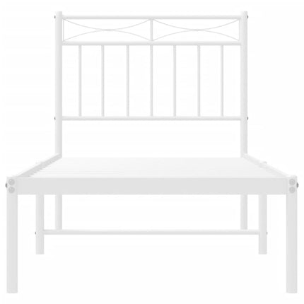 sengeramme med sengegavl 80x200 cm metal hvid