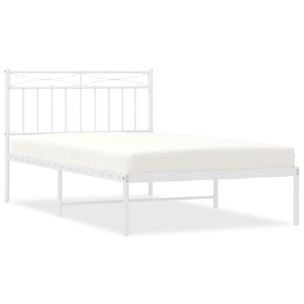 sengeramme med sengegavl 107x203 cm metal hvid