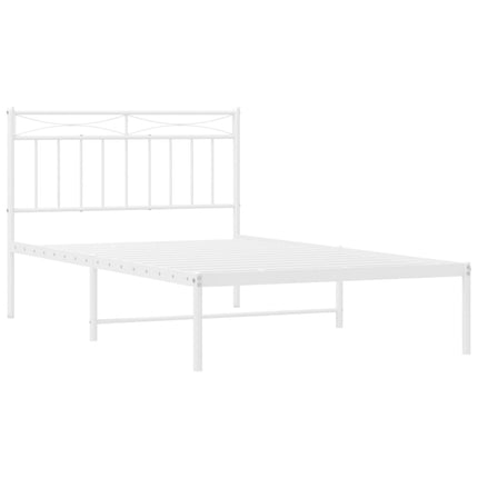sengeramme med sengegavl 107x203 cm metal hvid