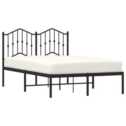 sengeramme med sengegavl 120x190 cm metal sort