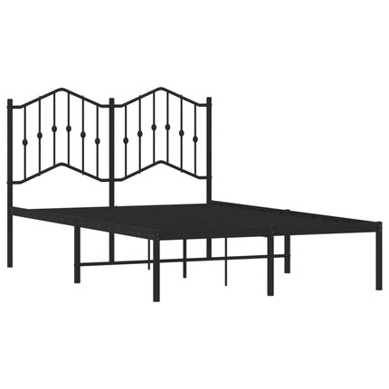 sengeramme med sengegavl 120x190 cm metal sort