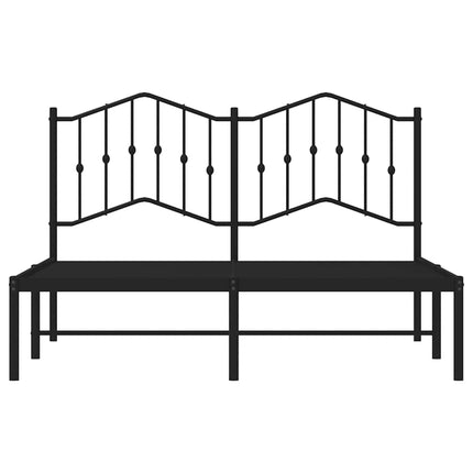 sengeramme med sengegavl 135x190 cm metal sort