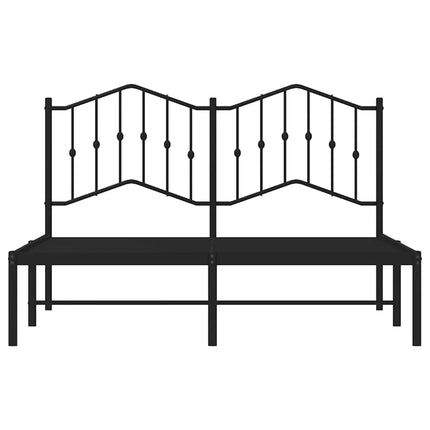 sengeramme med sengegavl 150x200 cm metal sort
