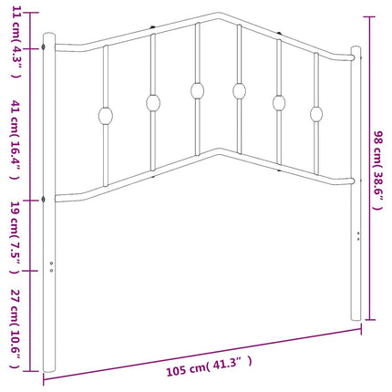 udskiftningsgavl 100 cm metal sort