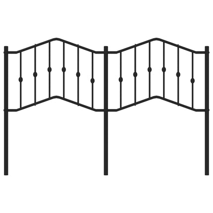 udskiftningsgavl 140 cm metal sort