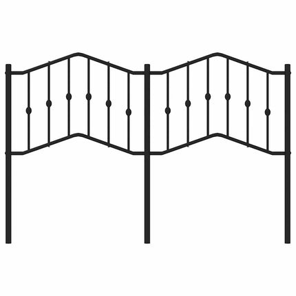 udskiftningsgavl 150 cm metal sort