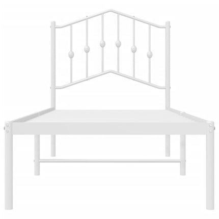 sengeramme uden madras med hovedgærde 75x190 cm hvid