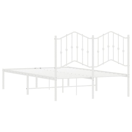 sengeramme med sengegavl 120x200 cm metal hvid