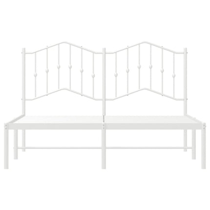 sengeramme med sengegavl 135x190 cm metal hvid