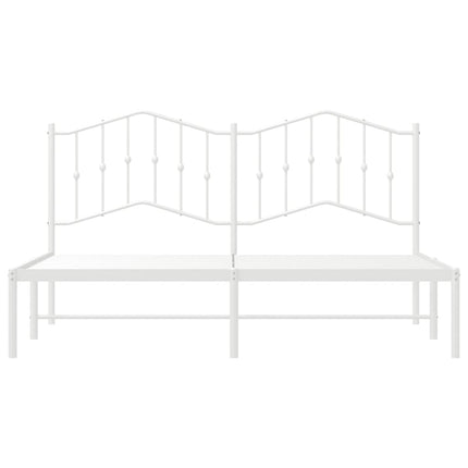 sengeramme med sengegavl 180x200 cm metal hvid