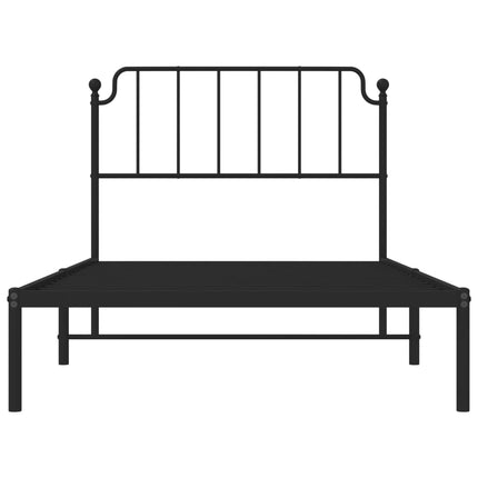 sengeramme med sengegavl 107x203 cm metal sort