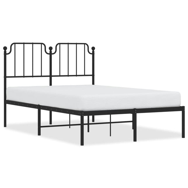 sengeramme med sengegavl 120x190 cm metal sort