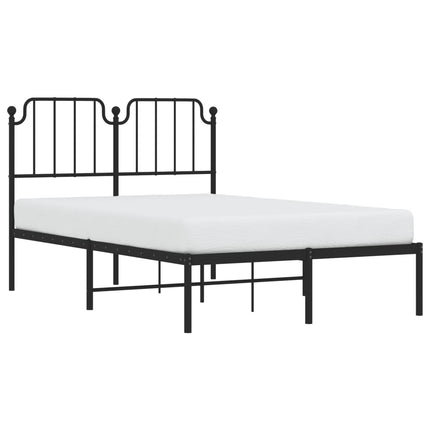 sengeramme med sengegavl 120x190 cm metal sort