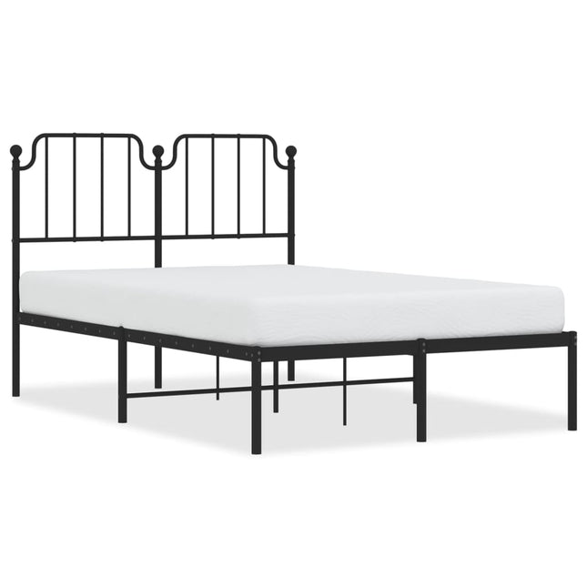 sengeramme med sengegavl 120x200 cm metal sort