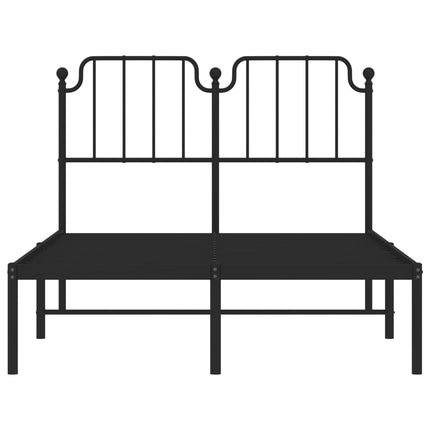 sengeramme med sengegavl 120x200 cm metal sort