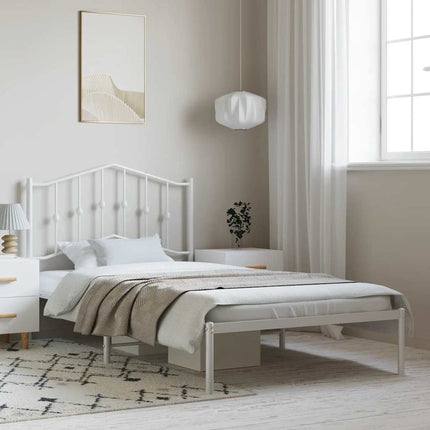 sengeramme med sengegavl 135x190 cm metal sort