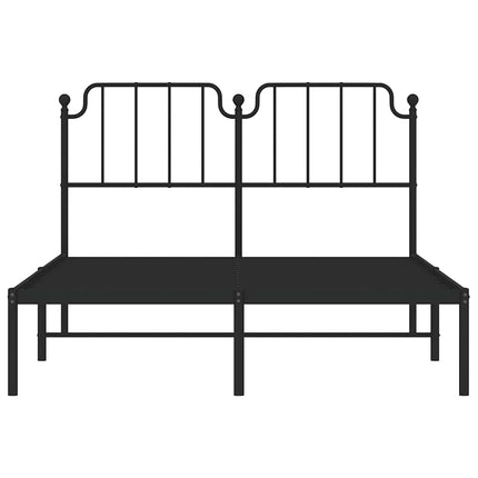 sengeramme med sengegavl 150x200 cm metal sort