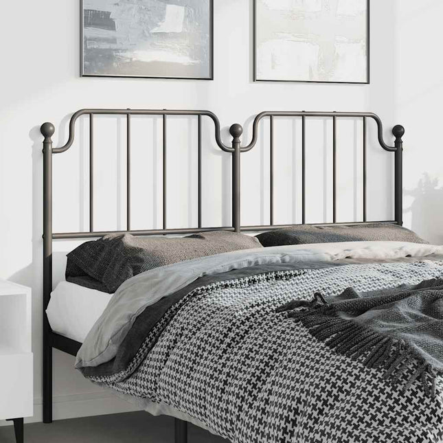 udskiftningsgavl 135 cm metal sort