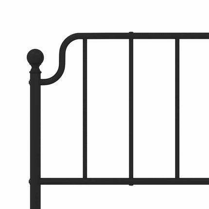 udskiftningsgavl 193 cm metal sort