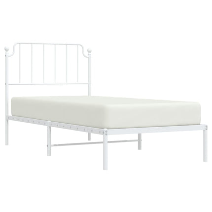 sengeramme med sengegavl 90x200 cm metal hvid