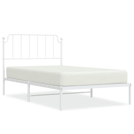 sengeramme med sengegavl 107x203 cm metal hvid