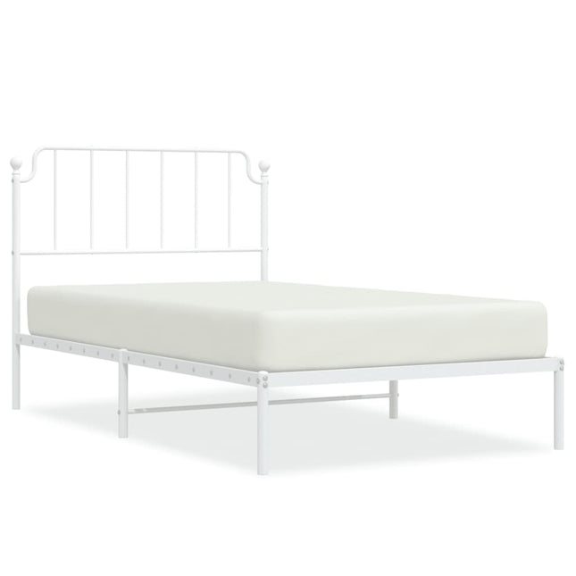 sengeramme med sengegavl 107x203 cm metal hvid