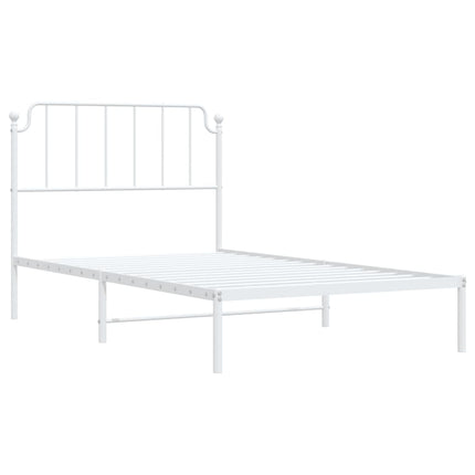 sengeramme med sengegavl 107x203 cm metal hvid